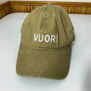 Vuori Hat Cap Beige Khaki Camel Brown Greenish Adjustable Strapback Onesize
